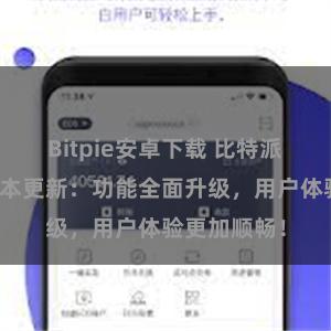 Bitpie安卓下载 比特派钱包最新版本更新：功能全面升级，用户体验更加顺畅！