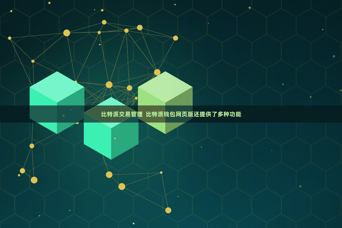 比特派交易管理  比特派钱包网页版还提供了多种功能